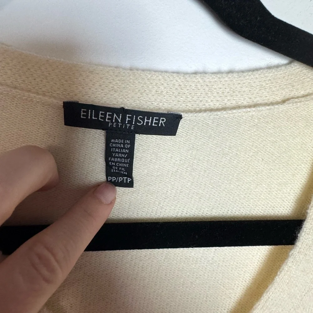 Eileen Fisher Lofty Recycled Cashmere/Wool Sweater V-Neck Pullover Women's PXS